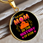 best mom dog Circle Necklace Stainless Steel or 18k Gold 18-22"-Express Your Love Gifts