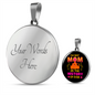 best mom dog Circle Necklace Stainless Steel or 18k Gold 18-22"-Express Your Love Gifts