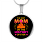 best mom dog Circle Necklace Stainless Steel or 18k Gold 18-22"-Express Your Love Gifts