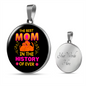 best mom dog Circle Necklace Stainless Steel or 18k Gold 18-22"-Express Your Love Gifts