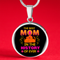 best mom dog Circle Necklace Stainless Steel or 18k Gold 18-22"-Express Your Love Gifts