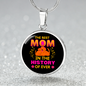 best mom dog Circle Necklace Stainless Steel or 18k Gold 18-22"-Express Your Love Gifts