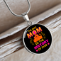 best mom dog Circle Necklace Stainless Steel or 18k Gold 18-22"-Express Your Love Gifts