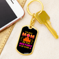 best mom dog Keychain Stainless Steel or 18k Gold Dog Tag Keyring-Express Your Love Gifts