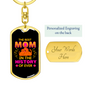 best mom dog Keychain Stainless Steel or 18k Gold Dog Tag Keyring-Express Your Love Gifts