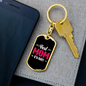 Best Mom Evah! Keychain Stainless Steel or 18k Gold Dog Tag Keyring-Express Your Love Gifts