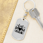 Best Mom Ever Black Heart Keychain Stainless Steel or 18k Gold Dog Tag Keyring-Express Your Love Gifts