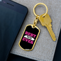 Best Mom Ever Black Pink White Keychain Stainless Steel or 18k Gold Dog Tag Keyring-Express Your Love Gifts