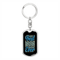 Best Mom Ever Blue Keychain Stainless Steel or 18k Gold Dog Tag Keyring-Express Your Love Gifts