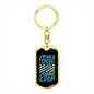 Best Mom Ever Blue Keychain Stainless Steel or 18k Gold Dog Tag Keyring-Express Your Love Gifts