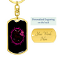 Best Mom Ever Circle Vine Keychain Stainless Steel or 18k Gold Dog Tag Keyring-Express Your Love Gifts