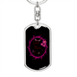 Best Mom Ever Circle Vine Keychain Stainless Steel or 18k Gold Dog Tag Keyring-Express Your Love Gifts