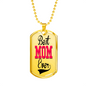Best Mom Ever Dog Tag Stainless Steel or 18k Gold 24" Chain-Express Your Love Gifts