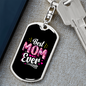 Best Mom Ever Glitters Keychain Stainless Steel or 18k Gold Dog Tag Keyring-Express Your Love Gifts