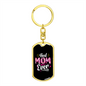 Best Mom Ever Glitters Keychain Stainless Steel or 18k Gold Dog Tag Keyring-Express Your Love Gifts