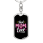 Best Mom Ever Glitters Keychain Stainless Steel or 18k Gold Dog Tag Keyring-Express Your Love Gifts