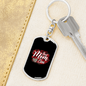 Best Mom Ever Heart Keychain Stainless Steel or 18k Gold Dog Tag Keyring-Express Your Love Gifts