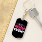 Best Mom Ever! Keychain Stainless Steel or 18k Gold Dog Tag Keyring-Express Your Love Gifts