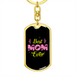 Best Mom Ever Pink Green Keychain Stainless Steel or 18k Gold Dog Tag Keyring-Express Your Love Gifts