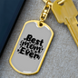 Best Mom Ever Plain Keychain Stainless Steel or 18k Gold Dog Tag Keyring-Express Your Love Gifts