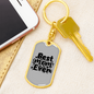 Best Mom Ever Plain Keychain Stainless Steel or 18k Gold Dog Tag Keyring-Express Your Love Gifts