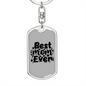 Best Mom Ever Plain Keychain Stainless Steel or 18k Gold Dog Tag Keyring-Express Your Love Gifts