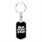 Best Mom Ever Plain White Keychain Stainless Steel or 18k Gold Dog Tag Keyring-Express Your Love Gifts