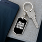 Best Mom Ever Plain White Keychain Stainless Steel or 18k Gold Dog Tag Keyring-Express Your Love Gifts