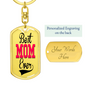 Best Mom Ever Swivel Keychain Dog Tag Stainless Steel or 18k Gold-Express Your Love Gifts
