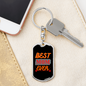 Best Mom Ever Yellow Orange Keychain Stainless Steel or 18k Gold Dog Tag Keyring-Express Your Love Gifts
