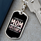 Best Mom History Keychain Stainless Steel or 18k Gold Dog Tag Keyring-Express Your Love Gifts