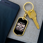 Best Mom History Keychain Stainless Steel or 18k Gold Dog Tag Keyring-Express Your Love Gifts