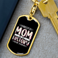 Best Mom History Keychain Stainless Steel or 18k Gold Dog Tag Keyring-Express Your Love Gifts