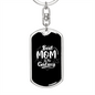 Best Mom in The Galaxy White Keychain Stainless Steel or 18k Gold Dog Tag Keyring-Express Your Love Gifts