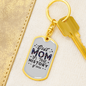 Best Mom in The History Keychain Stainless Steel or 18k Gold Dog Tag Keyring-Express Your Love Gifts