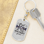 Best Mom in The History Keychain Stainless Steel or 18k Gold Dog Tag Keyring-Express Your Love Gifts