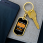 Best Mom in the History Yellow Keychain Stainless Steel or 18k Gold Dog Tag Keyring-Express Your Love Gifts