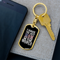 Best Mom in The World Flag Keychain Stainless Steel or 18k Gold Dog Tag Keyring-Express Your Love Gifts