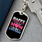 Best Mom in Universe Keychain Stainless Steel or 18k Gold Dog Tag Keyring-Express Your Love Gifts
