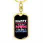Best Mom in Universe Keychain Stainless Steel or 18k Gold Dog Tag Keyring-Express Your Love Gifts