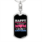Best Mom in Universe Keychain Stainless Steel or 18k Gold Dog Tag Keyring-Express Your Love Gifts
