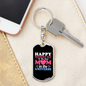 Best Mom in Universe Keychain Stainless Steel or 18k Gold Dog Tag Keyring-Express Your Love Gifts