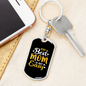 Best Mom Not Easy Keychain Stainless Steel or 18k Gold Dog Tag Keyring-Express Your Love Gifts