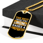Best Mom Of Firefighter Gift Stainless Steel or 18k Gold Dog Tag 24" Chain-Express Your Love Gifts