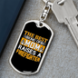 Best Mom Of Firefighter Keychain Stainless Steel or 18k Gold Dog Tag Keyring-Express Your Love Gifts