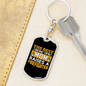 Best Mom Of Firefighter Keychain Stainless Steel or 18k Gold Dog Tag Keyring-Express Your Love Gifts