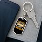 Best Mom Of Firefighter Keychain Stainless Steel or 18k Gold Dog Tag Keyring-Express Your Love Gifts