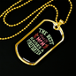 Best Mom Raises Firefighter Gift Stainless Steel or 18k Gold Dog Tag 24" Chain-Express Your Love Gifts