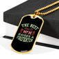 Best Mom Raises Firefighter Gift Stainless Steel or 18k Gold Dog Tag 24" Chain-Express Your Love Gifts