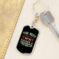 Best Mom Raises Firefighter Keychain Stainless Steel or 18k Gold Dog Tag Keyring-Express Your Love Gifts
